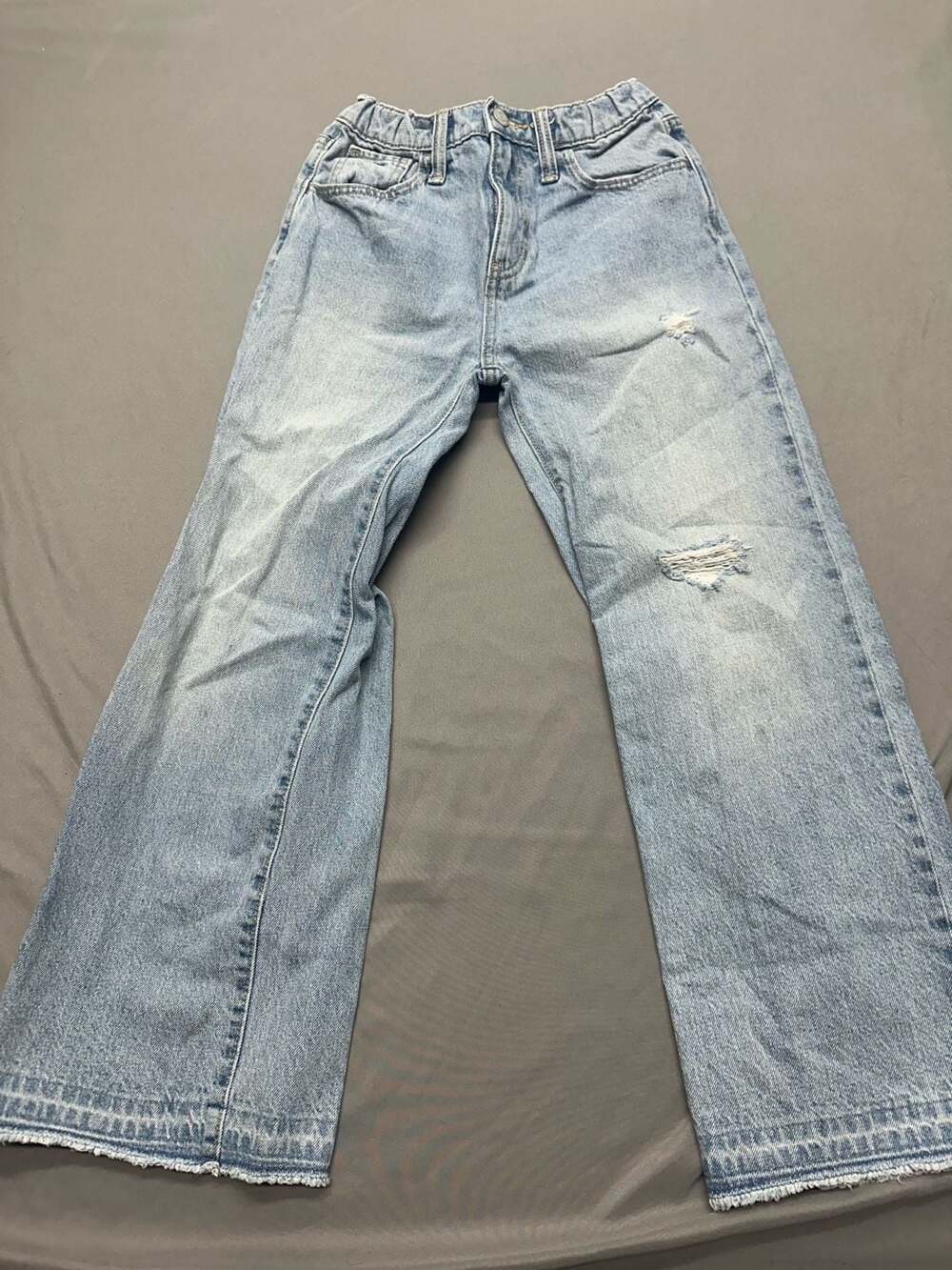 Old Navy High-Rise Baggy Wide-Leg Distressed Jeans Girls Size 12